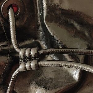 Med Black Leather COACH handbag 👜